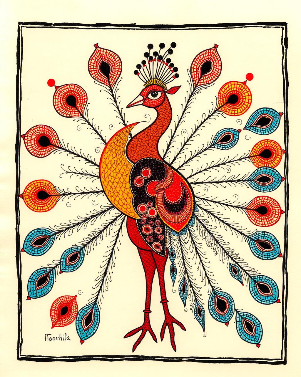 Peacock of Mithila
